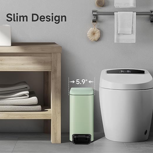TIPGO Slim Bathroom Trash Can - Image 2
