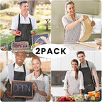 BeLuyi 2 Pack Adjustable Bib Apron - Image 7
