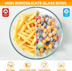 Glass Mixing Bowls with Lids Set of 5, Thick Glass Nesting Bowls - Image 7