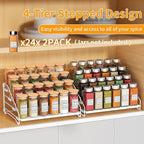 RCHYFEED Spice Rack Organizer for Cabinet, 4 Tier Spice Organization for - Image 2
