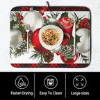 Christmas Red Buffalo Plaid Dish Drying Mat - Image 4
