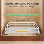 Pull out Cabinet Organizer, Heavy Duty Smooth Sliding Under Cabinet Shelves - Image 3