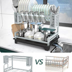 B-Land Dish Drying Rack, 2 Tier Dish Racks - Image 6