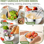 TeamFar Mixing Bowls, For Kitchen Mixing/Baking/Storing/Prepping, Visible & - Image 7