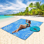 WIWIGO Beach Blanket Waterproof Sandproof Beach Mat 79" X 83"/10'x9'for 2-8 - Image 5
