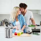 Oggi Jumbo Stainless Steel Rotating Utensil Holder - Image 6