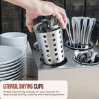 OCS Parts Stainless Steel Utensil Drying Cups | Stainless Steel | Set of 3 | - Image 3