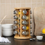 Orii 20 Jar Rotating Bamboo Spice Rack - Image 5