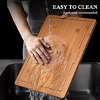 Empune Bamboo Cutting Board Set, Wood Cutting Boards - Image 8