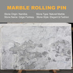 Koville African Natural Marble Rolling Pin, Non-Stick Polished Dough Roller - Image 2