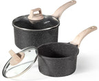 CAROTE 1.5Qt & 3.0Qt Sauce Pan Sets by CAROTE