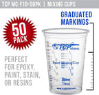 TCP Global 10 oz. Graduated Plastic Mixing Cups - Image 2