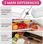 Criusia Large Drawer Organizer Bins 26 Pack | Complete 5 Size Clear Plastic - Image 5