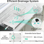 Dish Drying Rack, 2 Tier Dish Racks - Image 4