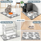 Rnivvi Coffee Mat, Hide Stain Rubber Backed Absorbent Dish Drying Pad - Image 7