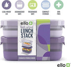 Ello 2-Pack Bento Box Lunch Stack Plastic Food Storage Container | Leak-Proof - Image 3