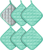 Joyhalo 6 Pack Pot Holders for Kitchen, Cotton Oven Holder by Joyhalo