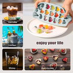 Heart Shape Ice Cube Tray, 21 Holes Silicone Ice Cube Mold - Image 6