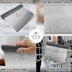Zulay Premium Multi-purpose Stainless Steel Bench Scraper & Chopper, Quick & - Image 5