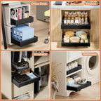 2 Pack Pull out Cabinet Organizer, Width Depth, - Image 4
