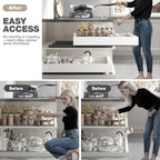 Seinloes 2 Pack Pull Out Cabinet Organizer 19" Deep, Full Extension 3 Slide - Image 5