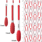 Popco 3-Piece Kitchen Tongs Set – Stainless Steel Heat Resistant Silicone Tips - Image 2