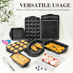 Baking Pans Set Nonstick, Bakeware Sets Stackable - Image 8