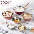 COOK WITH COLOR Stainless Steel Mixing Bowls Set - Image 6
