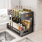 Under Sink Organizer, 2 Tier Under Sink Organizers and Storage, Adjustable - Image 7