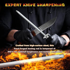 Knife Sharpener Rod, Kitchen Knives Sharpener Carbon Steel Professional Knife - Image 4