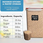 Shazo 2 PC Extra Large Bulk Food Storage Containers - Image 2