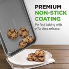 NutriChef 2-Piece Large & Medium Cookie Sheets - Image 6