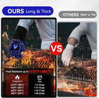 BBQ & Grill Gloves, Oven Gloves, 1472°F Silicone Oven Mitts Heat Resistant - Image 3