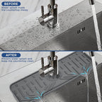 2 Pcs Silicone Faucet Handle Drip Catcher Tray, 2 in 1 Dish Soap Sponge Holder - Image 6