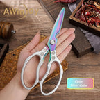 AWinjoy Heavy Duty Sharp Kitchen Scissors, Dishwasher Safe, Cooking Shears - Image 5