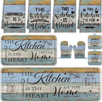Fourluoo 10 Pcs Farmhouse Kitchen Decor and Accessories Set 4 Kitchen Towels 2 by Fourluoo