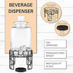 2.5 Gallon Glass Beverage Dispenser - Image 6