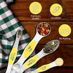 Magnetic Measuring Spoons Set of 9 Stainless Steel Dual-Sided Stackable - Image 3
