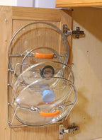 Simple Houseware 2-Pack Cabinet Door/Wall Mount Pot Lid Organizer Rack - Image 5