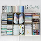 Drawer Organizer Clothes Set of 12 Beige - Image 3