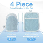 Casa Platino BBQ Gloves & Potholders Set, Holder - Image 2