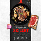 Utopia Kitchen Cast iron Skillets 3 Piece Set, Chefs Pan, Pre Seasoned Cast - Image 5