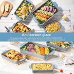 Dafuceramic Casserole Dishes for Oven, Baking Dishes, Ceramic Bakeware Sets of 4 - Image 4
