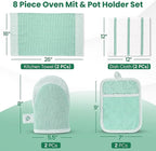 Casa Platino Potholders & Oven Mitts Heat Resistant, 8-Piece Mini Oven Mitt - Image 2