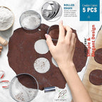 Cookie Cutter Set, Measuring 1'', Round Metal Baking Rings - Image 4