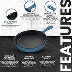 Utopia Kitchen Cast Iron Frying Pan 6.5 Inch, Cast Iron Chefs Pan, Pre Seasoned - Image 4