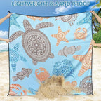 WIWIGO Beach Blanket Waterproof Sandproof Beach Mat 79" X 83"/10'x9'for 2-8 - Image 3