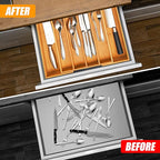 Bellsal Silverware Organizer Kitchen Drawer Organizer Expandable Bamboo Utensil - Image 3