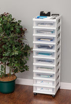 IRIS USA Plastic Drawer Storage Organizer Rolling Cart, - Image 2