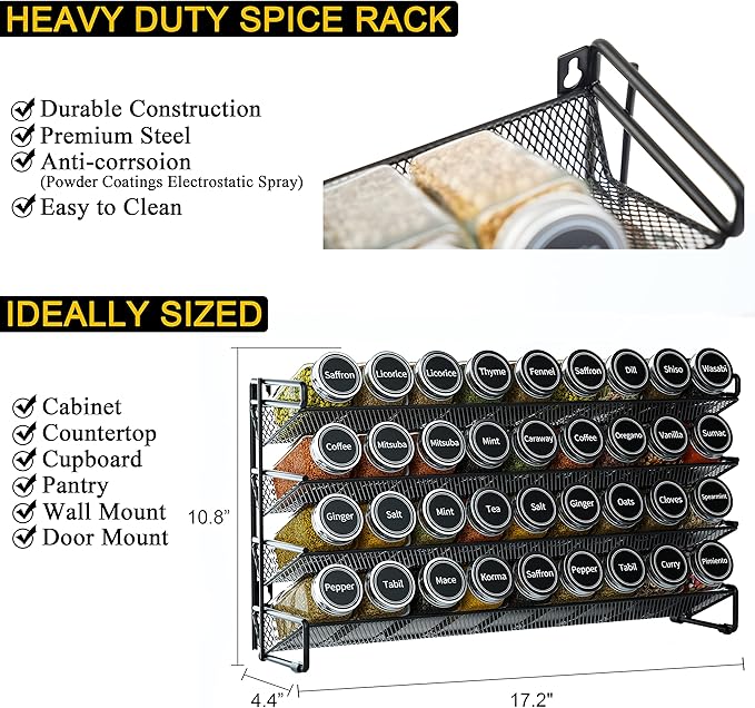 SpaceAid Spice Rack Organizer - Image 4